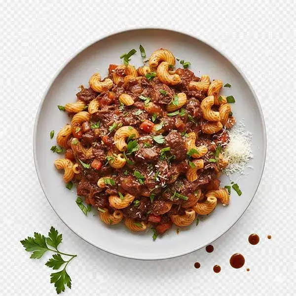Rich Neapolitan Onion & Beef Pasta with Fresh Herbs